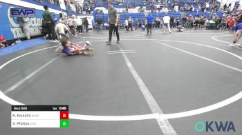 52 lbs Consi Of 8 #2 - Karter Kaulaity, ANADARKO vs Xayden Phillips, Chickasha Youth Wrestling