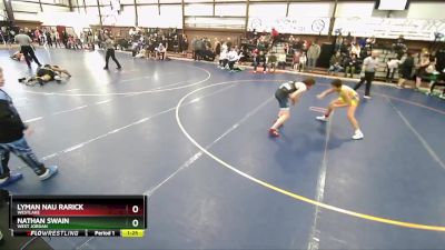 130 lbs Champ. Round 1 - Nathan Swain, West Jordan vs Lyman Nau Rarick, Westlake