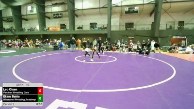 49 lbs Cons. Semis - Leo Olsen, Panther Wrestling Club vs Ekam Bahia, Whatcom Wrestling Academy