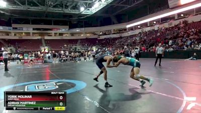 5A 160 lbs Cons. Round 2 - Adrian Martinez, Organ Mountain vs Yorik Molinar, West Mesa