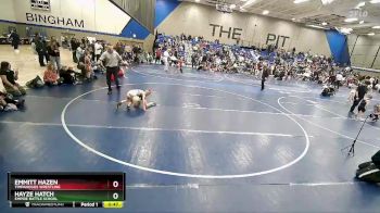 53 lbs Quarterfinal - Emmitt Hazen, Timpanogos Wrestling vs Hayze Hatch, Empire Battle School