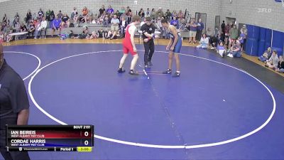 157 lbs Cons. Round 2 - Ian Beireis, West Albany Mat Club vs Cordae Harris, West Albany Mat Club