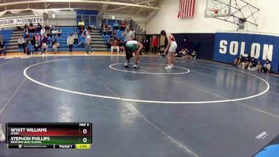 126 lbs Cons. Round 2 - Stephon Phillips, Bedford High School vs Wyatt Williams, Stow