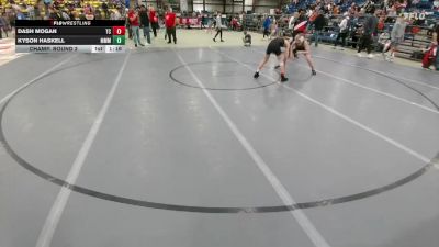 95 lbs Champ. Round 2 - Dash Mogan, Team Champs vs Kyson Haskell, Moorcroft Mat Masters