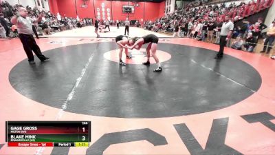 144 lbs Cons. Round 7 - Gage Gross, MILTON (WI) vs Blake Mink, EDWARDVILLE (HS)