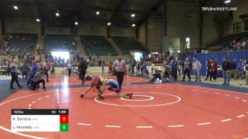 100 lbs Semifinal - Hayden Santora, Unattached vs Jake Kennedy, Lovett Wrestling Club