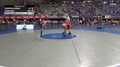 125 lbs Quarters & 1st Wb (16 Team) - Christian Guzman, North Central vs Ethan Aird, Augsburg