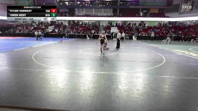 106 lbs 5th Place Match - Owen West, Borah vs Kyler Vanwart, Timberline