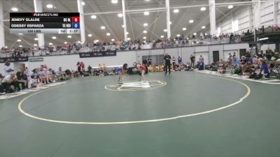 100 lbs Jenevy Olalde, North Carolina Blue vs Odessy Esparza, Texas Red