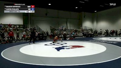 79 lbs Cons. Round 4 - Mason Espinoza, West Coast Regional Training Center vs Justin Phillips, Cavalier Wrestling Club