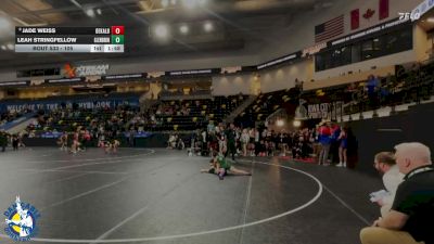 105 lbs Cons. Round 2 - Leah Stringfellow, Northbrook (Glenbrook North) vs Jade Weiss, DeKalb