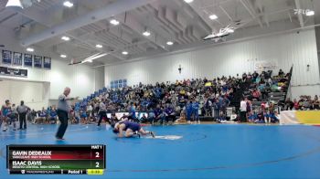 175 lbs Cons. Round 3 - Isaac Davis, Desoto Central High School vs Gavin Dedeaux, Vancleave High School