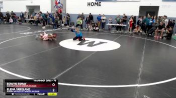 73 lbs Quarterfinal - Elena Vreeland, Alaska Battle Cats Wrestling Club vs Eowyn Esmay, Baranof Bruins Wrestling Club