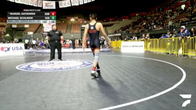 Junior Boys - 132 lbs Champ. Round 2 - Manuel Gutierrez, Selma High School Wrestling vs Michael Schliewe, El Camino SSF High School Wrestling