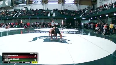 141 lbs Quarterfinal - Colin Roberts, Edinboro vs Nathan Jerore, Michigan