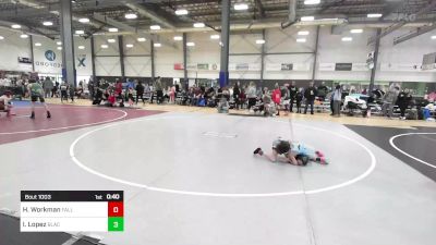 46 lbs Quarterfinal - Harleigh Workman, Fallon Outlaws WC vs Isaiah Lopez, Black Fox Wrestling Academy