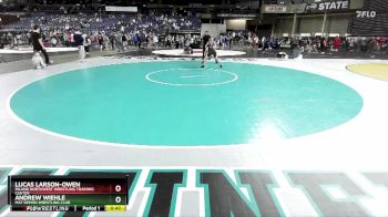 88 lbs Cons. Semi - Lucas Larson-Owen, Inland Northwest Wrestling Training Center vs Andrew Wiehle, Mat Demon Wrestling Club