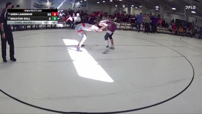 148 lbs Cons. Round 4 - Braxton Soll, Arlington Eagles vs Aden Langrehr, Nebraska