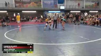 100 lbs Quarters & 1st Wb (16 Team) - Camdyn Elliott, Well Trained vs Noah Krauss, Stronghold - Gold