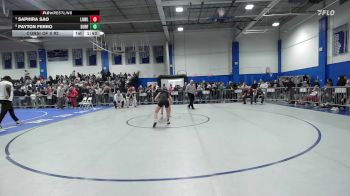 114 lbs Consi Of 8 #2 - Saphira Sao, Lowell vs Payton Ferro, Durfee