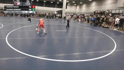 100 lbs Cons. Sub-semis - Jacobie Robbins, Greater Heights Wrestling vs Hunter Houle, Pinnacle Wrestling Club
