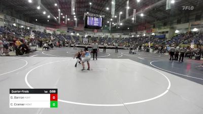 Quarterfinal - Giovanni Barron, Fort Lupton Metro Wrestling vs Cashius Cramer, Montrose Elite