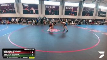 150 lbs 3rd Place Match - Lincoln Gessner, Spring Klein Wrestling Club vs Abraham Gonzales, Spartan Mat Club