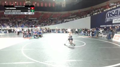 4A Boys 126 lbs Champ. Round 1 - Jak Hopkes, Tillamook Boys vs Ashton Angeledes, Hidden Valley Boys