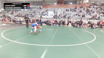 59 Finals kg Champ. Round 1 - Alexis Janiak, Titan Mercury Wrestling Club (TMWC) vs Alexandra Szkotnicki, Bearcat Wrestling Club