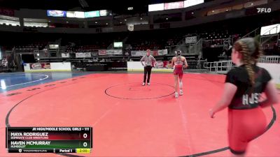 111 lbs Quarterfinal - Haven McMurray, Humboldt vs Maya Rodriguez, Dominate Club Wrestling