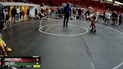 130 lbs Round 7 (8 Team) - Jaxon Durbrow, CP Wrestling Academy vs Cain Rock, Neighborhood