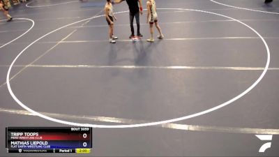 98 lbs Semifinal - Tripp Toops, Pierz Wrestling Club vs Mathias Liepold, Flat Earth Wrestling Club