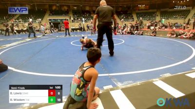 64 lbs Semifinal - Brantley Lewis, Coweta 12u vs Brantley Wisdom, The Leftovers