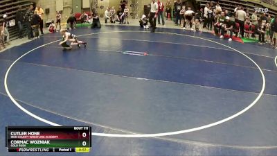 45 lbs Cons. Round 3 - Cormac Wozniak, Gold Rush vs Cutler Hone, Iron County Wrestling Academy