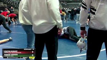 75 lbs Quarterfinal - Colton Boroff, Central City Youth Wrestling vs Parker Wingen, Legends Of Gold