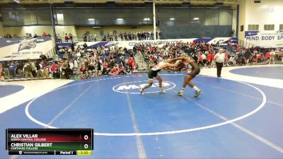 165 lbs Champ. Round 1 - Christian Gilbert, Carthage College vs Alex Villar, North Central College