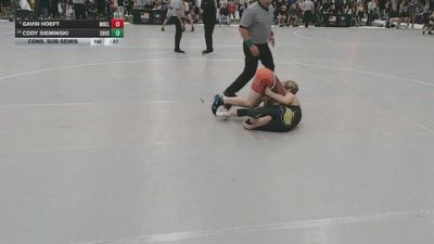 113 lbs Cons. Sub-semis - Cody Sieminski, Sweet Home High School Wrestling vs Gavin Hoeft, MN Elite