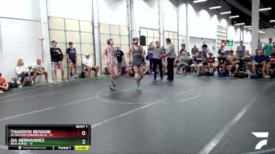 120 lbs Finals (2 Team) - Isa Hernandez, Iron Horse vs Thandon Bensink, U2 Upstate Uprising Blue