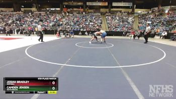 5A - 285 lbs 5th Place Match - Camden Jensen, Hutchinson vs Josiah Bradley, Emporia