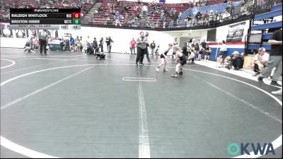 52 lbs Consi Of 8 #1 - Raleigh Whitlock, Norman Grappling Club vs Brixton Hiser, Murray County Takedown Club