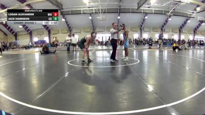 133 lbs Champ. Round 1 - Logan Alexander, West Virginia Unattached vs Jack Harrison, Lake Erie College