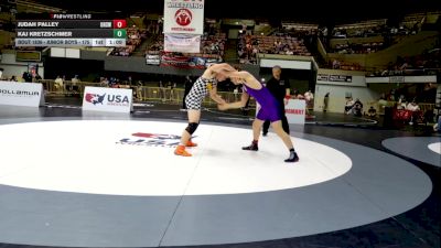 Junior Boys - 175 lbs Champ. Round 3 - Judah Palley, Ukiah High School Wrestling vs Kaj Kretzschmer