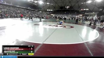 70 lbs Champ. Round 1 - Logan Crawford, Deer Park Ironman Wrestling Club vs Grayson Day, Twin City Wrestling Club