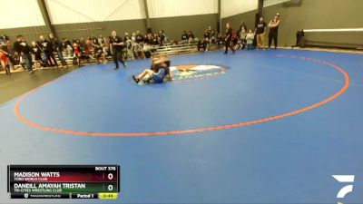 130 lbs Round 2 - Daneill Amayah Tristan, Tri Cities Wrestling Club vs Madison Watts, Toro World Club