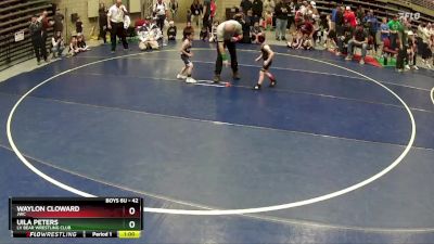 42 lbs Champ. Round 1 - Uila Peters, LV Bear Wrestling Club vs Waylon Cloward, JWC