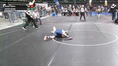 85 lbs Final - Brody Smith, 14awc vs Mateo Marin, Saddle Brook