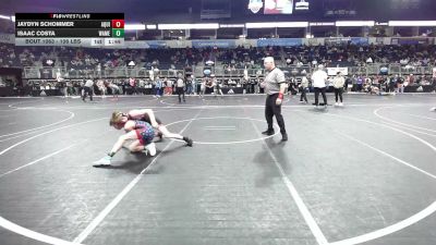 106 lbs Semifinal - Jaydyn Schommer, Aquinas vs Isaac Costa, Wamego WC