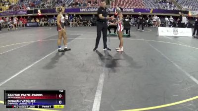 110 lbs Semis (4 Team) - Dinayah Vazquez, Emmanuel University vs Aaliyah Payne-Parris, Sacred Heart