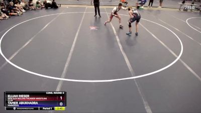 138 lbs Cons. Round 3 - Elijah Rieser, New Ulm Rolling Thunder Wrestling Club vs Tamer Abukhadra, Minnesota