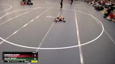 Cons. Round 3 - Myles Balko, Rogers Area Youth Wrestling Club vs Emerson Olson, Rum River Wrestling